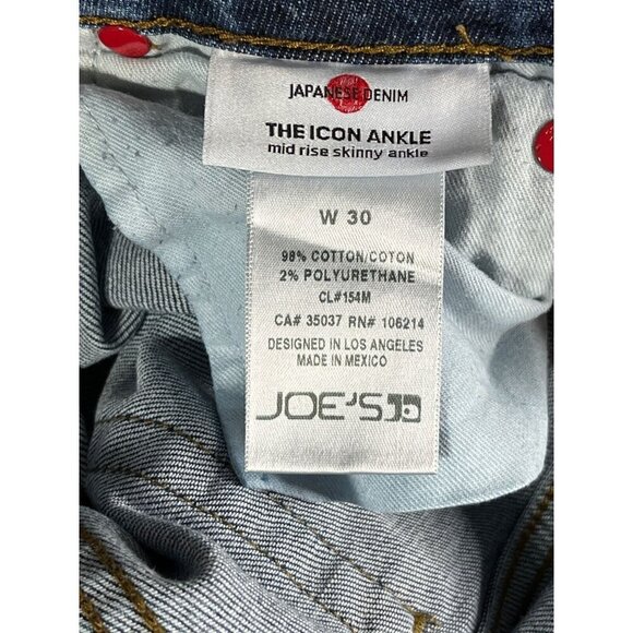 Joe's Jeans Japanese Denim The Icon Ankle Mid Rise Size 30 - Picture 8 of 10